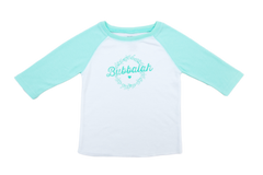 Bubbalah Mint Green 2T Baseball Shirt