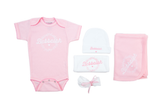 Bubbalah Solid Colored Rose Petal  Pink"Baby Basics" Set