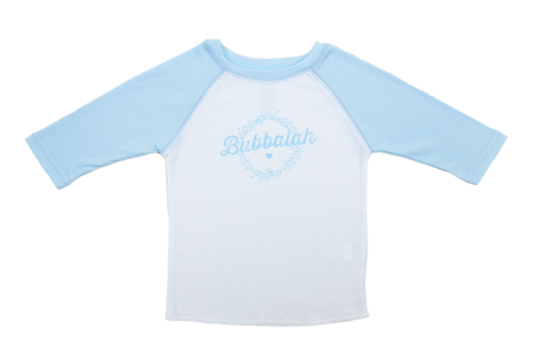 Bubbalah 2T Sky Blue Baseball Shirt
