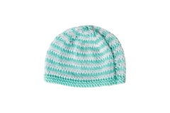 Hand Knit Striped Mint Hat