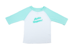 Shpilkis Happens  2T Mint Green Raglan Sleeve Baseball Shirt